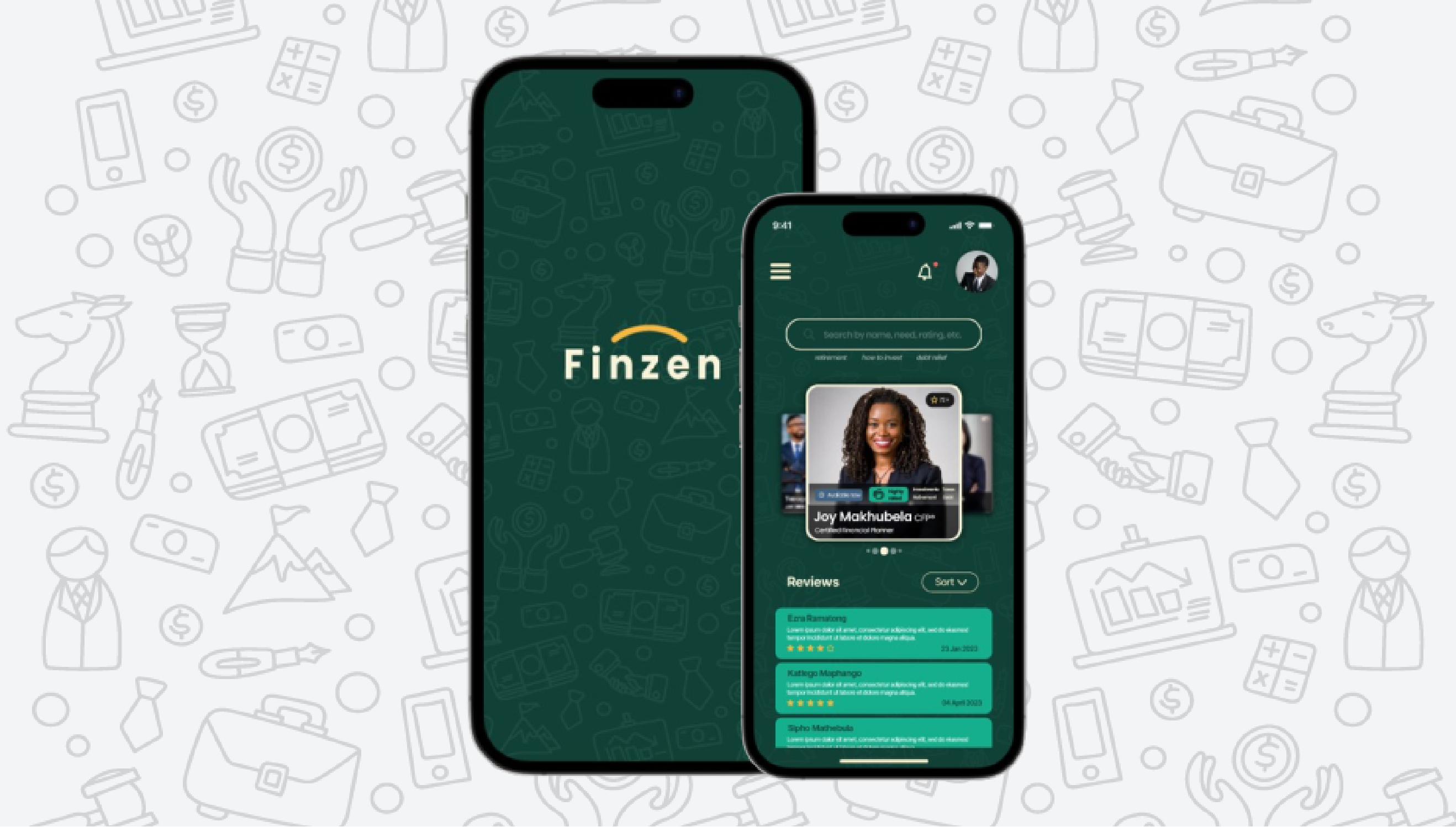 Finzen mobile mockup